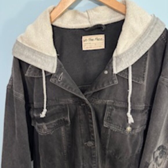 Free People Distressed Jean Jacket * XL * We The Free - Picture 1 of 13